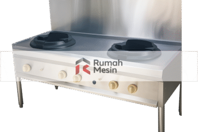 kompor 2 tungku stainless steel