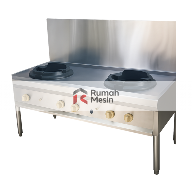kompor 2 tungku stainless steel