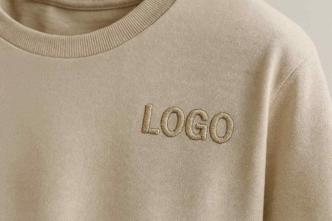 kelebihan bordir kaos dengan logo timbul rapi dan jahitan kuat pada bahan katun
