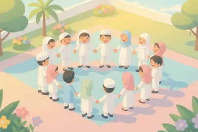 Suasana belajar anak di TK favorit di Jogja bersama guru di TK Al Khairaat Yogyakarta