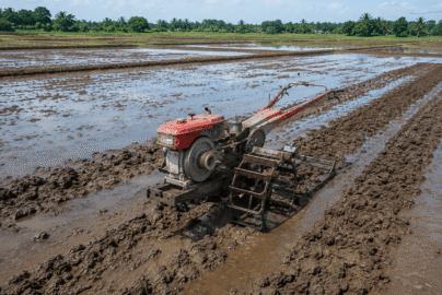 cara mengolah tanah sawah