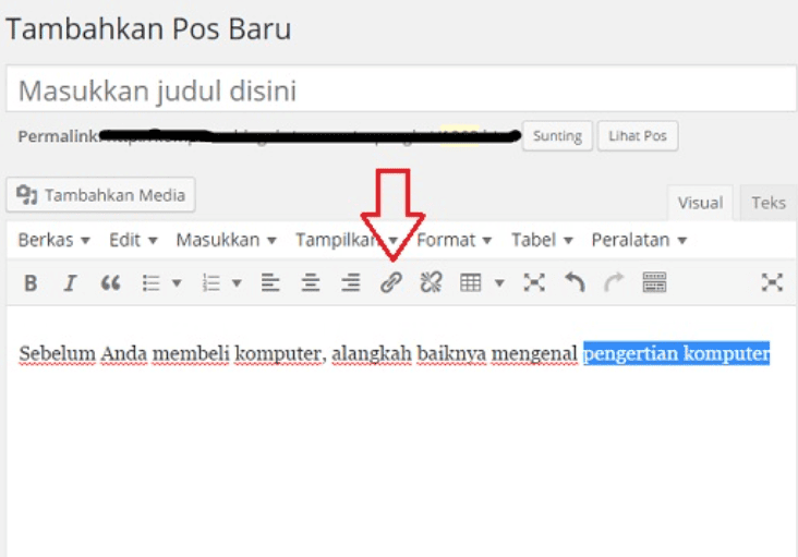 Cara Pasang Link di Artikel