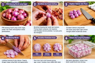 ketebalan bawang untuk goreng
