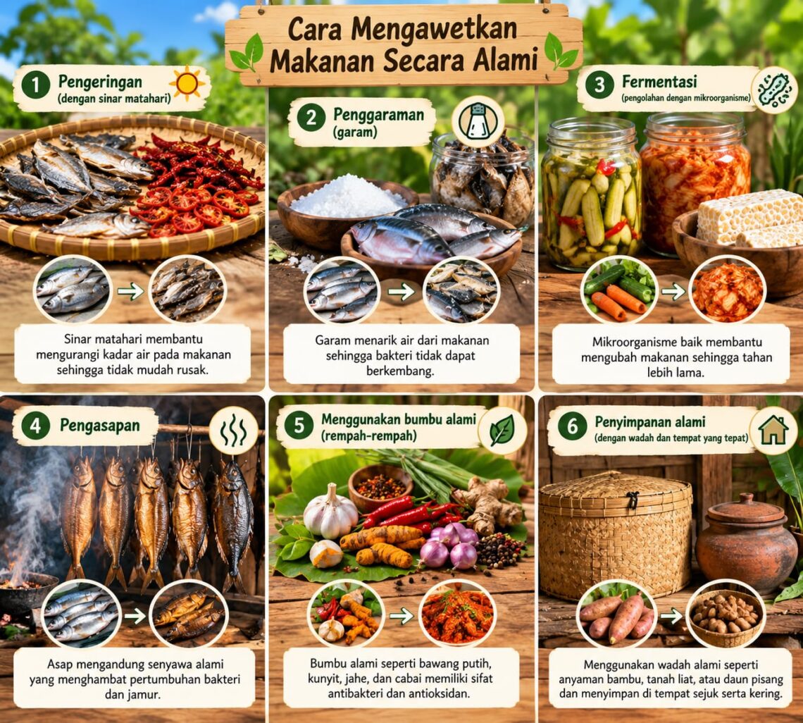 cara mengawetkan makanan secara alami