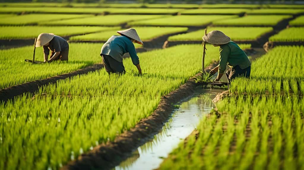 Bibit padi sehat yang disiapkan untuk dipindahkan ke lahan sawah.